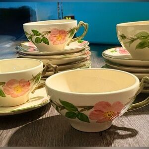 Franciscan Desert Rose Vintage Flat Cup & Saucer